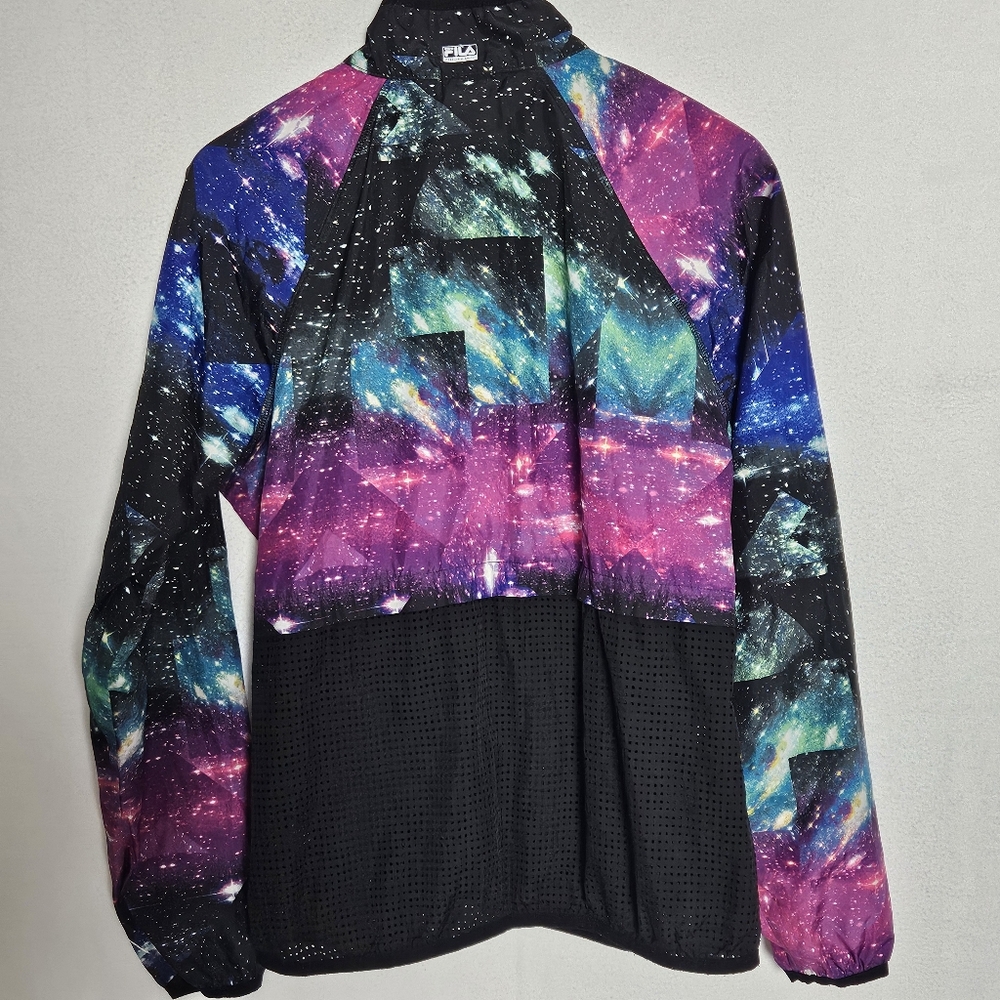 FILA Sport Galaxy Windbreaker with Mesh Bottom Size Large *zipper is broken - Picture 14 of 16